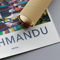 Kathmandu Poster - Nepal Wall Art