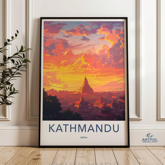 Kathmandu Poster - Nepal Wall Art