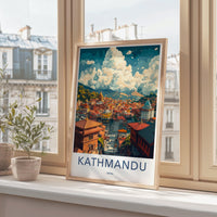Kathmandu Poster - Nepal Wall Art