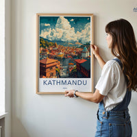 Kathmandu Poster - Nepal Wall Art