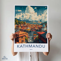 Kathmandu Poster - Nepal Wall Art