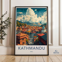Kathmandu Poster - Nepal Wall Art