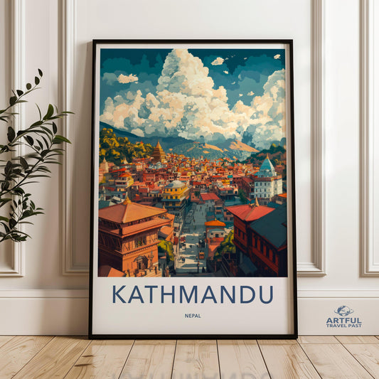 Kathmandu Poster - Nepal Wall Art