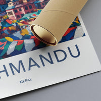 Kathmandu Poster - Nepal Wall Art