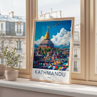 Kathmandu Poster - Nepal Wall Art