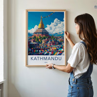 Kathmandu Poster - Nepal Wall Art