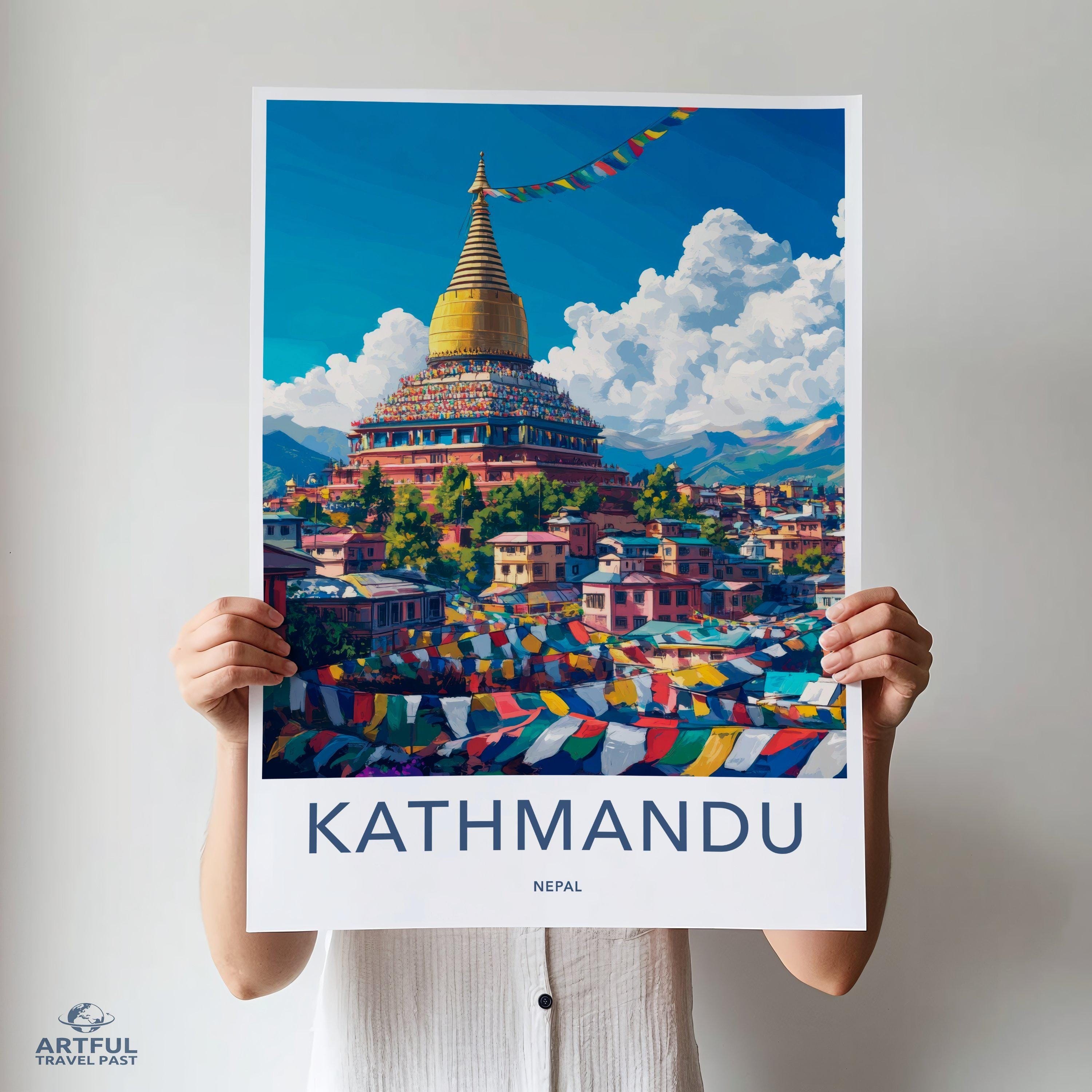 Kathmandu Poster - Nepal Wall Art