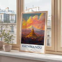 Kathmandu Poster - Nepal Wall Art