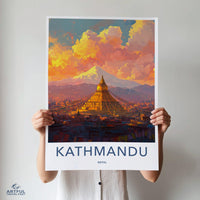 Kathmandu Poster - Nepal Wall Art