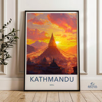 Kathmandu Poster - Nepal Wall Art