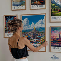 Kathmandu Poster | Nepal Wall Art | Asia Decor