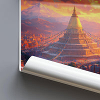 Kathmandu Poster | Nepal Wall Art | South Asia Decor