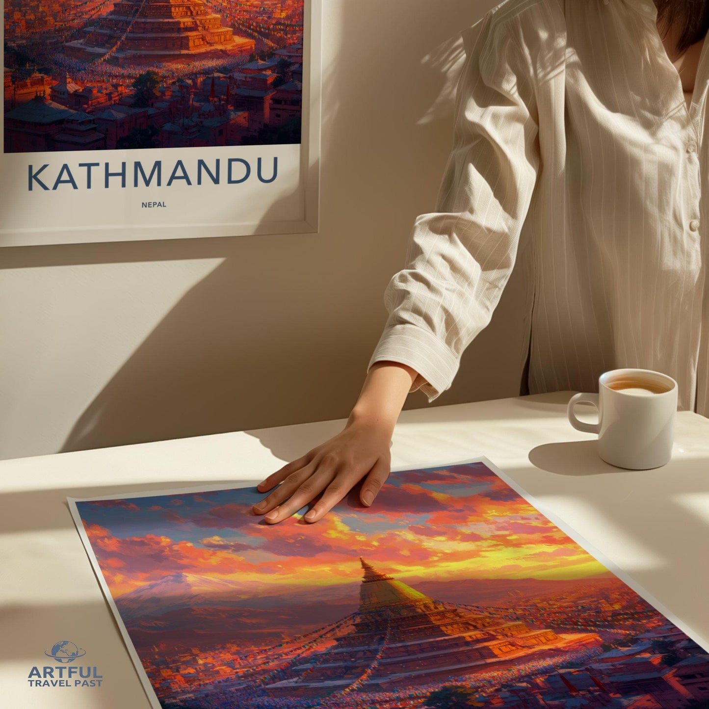 Kathmandu Poster | Nepal Wall Art | South Asia Decor