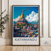 Kathmandu Poster | Nepal Wall Art | South Asia Decor