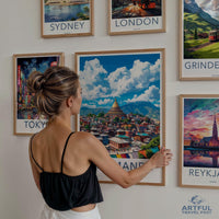 Kathmandu Poster | Nepal Wall Art | South Asia Decor