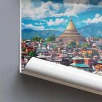 Kathmandu Poster | Nepal Wall Art | South Asia Decor