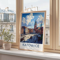 Katowice Poster | Poland Wall Art | Europe Decor