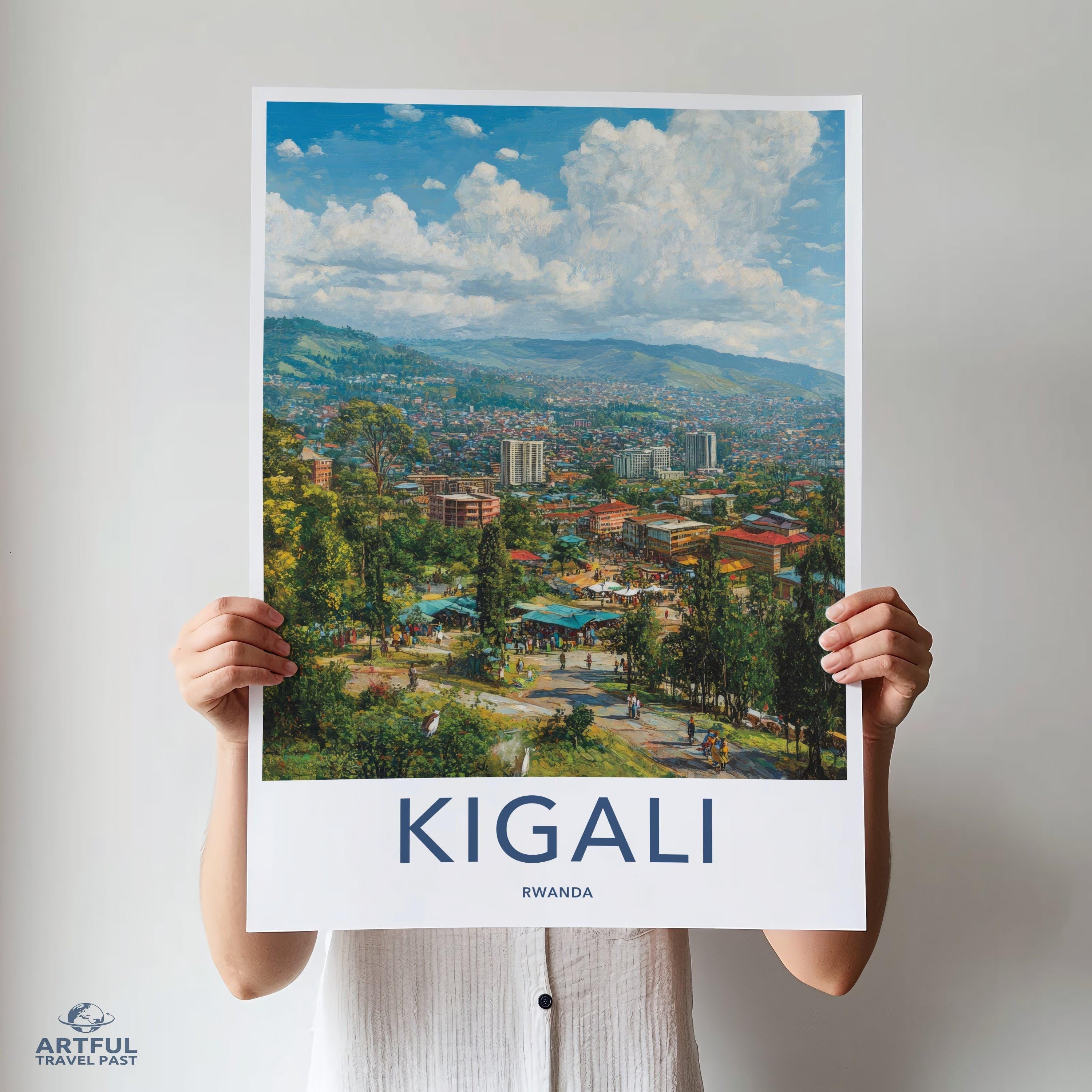Kigali Poster | Rwanda Wall Art | Africa Decor