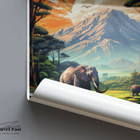 Kilimanjaro Poster | Tanzania Wall Art | Africa Decor