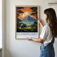 Kilimanjaro Poster | Tanzania Wall Art | Africa Decor