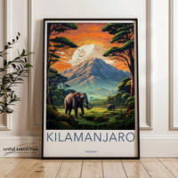 Kilimanjaro Poster | Tanzania Wall Art | Africa Decor