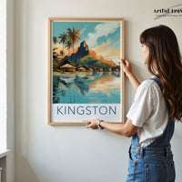 Kingston Poster | Jamaica Wall Art | Caribbean Decor