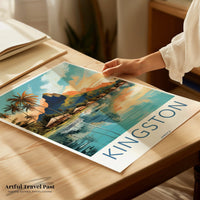 Kingston Poster | Jamaica Wall Art | Caribbean Decor