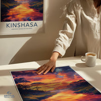 Kinshasa Poster | Democratic Republic of the Congo Wall Art