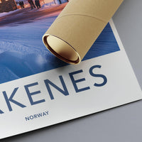 Kirkenes Poster | Northern Lights Wall Art | Scandinavia