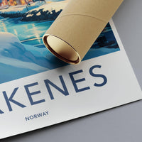 Kirkenes Poster | Winter Wonderland Art | Scandinavia