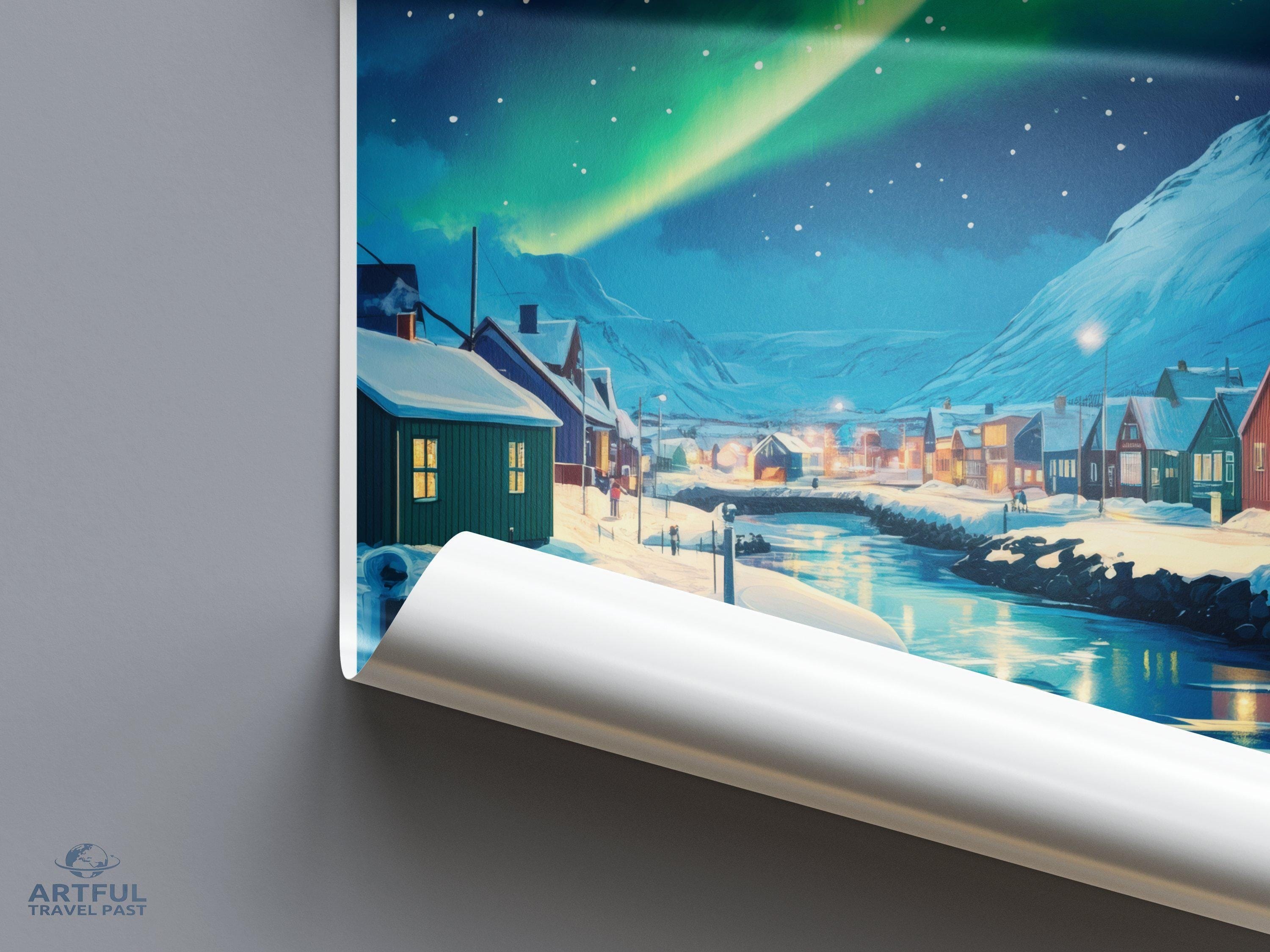 Kirkenes Poster | Winter Wonderland Art | Scandinavia