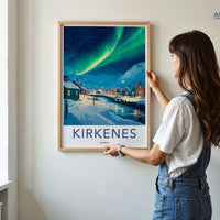 Kirkenes Poster | Winter Wonderland Art | Scandinavia