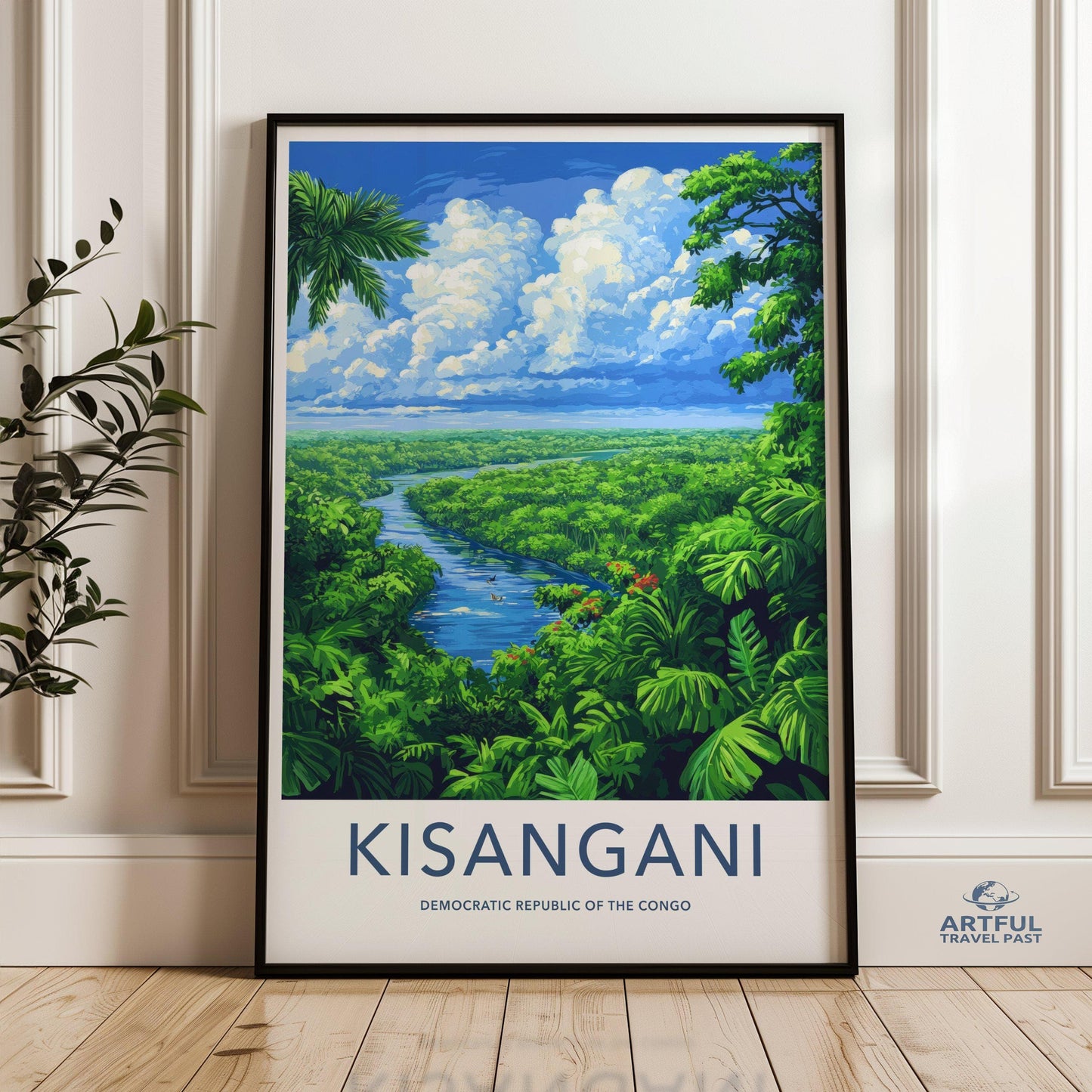 Kisangani Poster | Democratic Republic of the Congo Wall Art