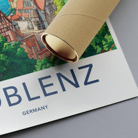 Koblenz Poster | Germany Wall Art | West Germany Decor