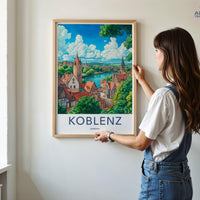 Koblenz Poster | Germany Wall Art | West Germany Decor
