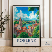 Koblenz Poster | Germany Wall Art | West Germany Decor