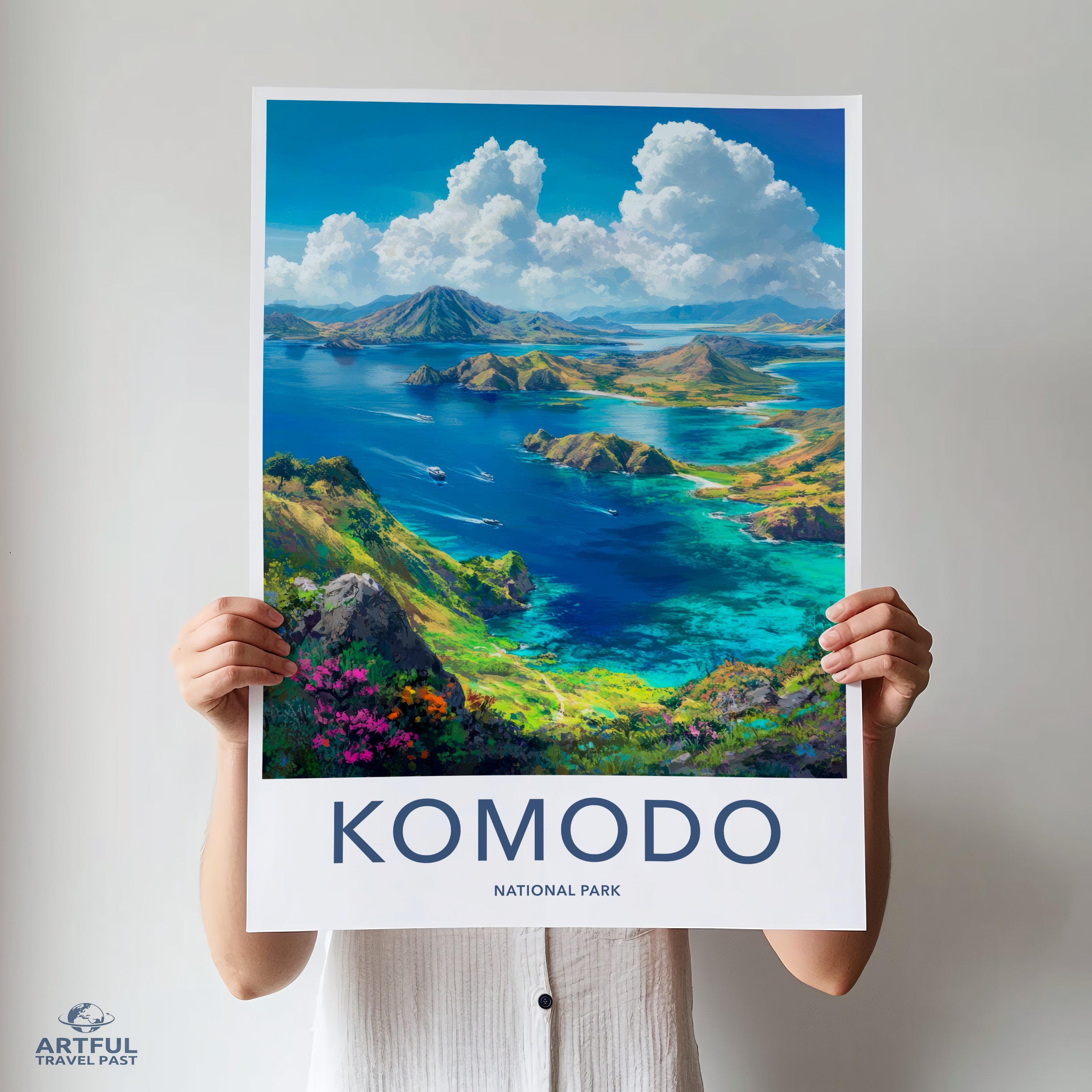 Komodo National Park Poster | Indonesia Wall Art