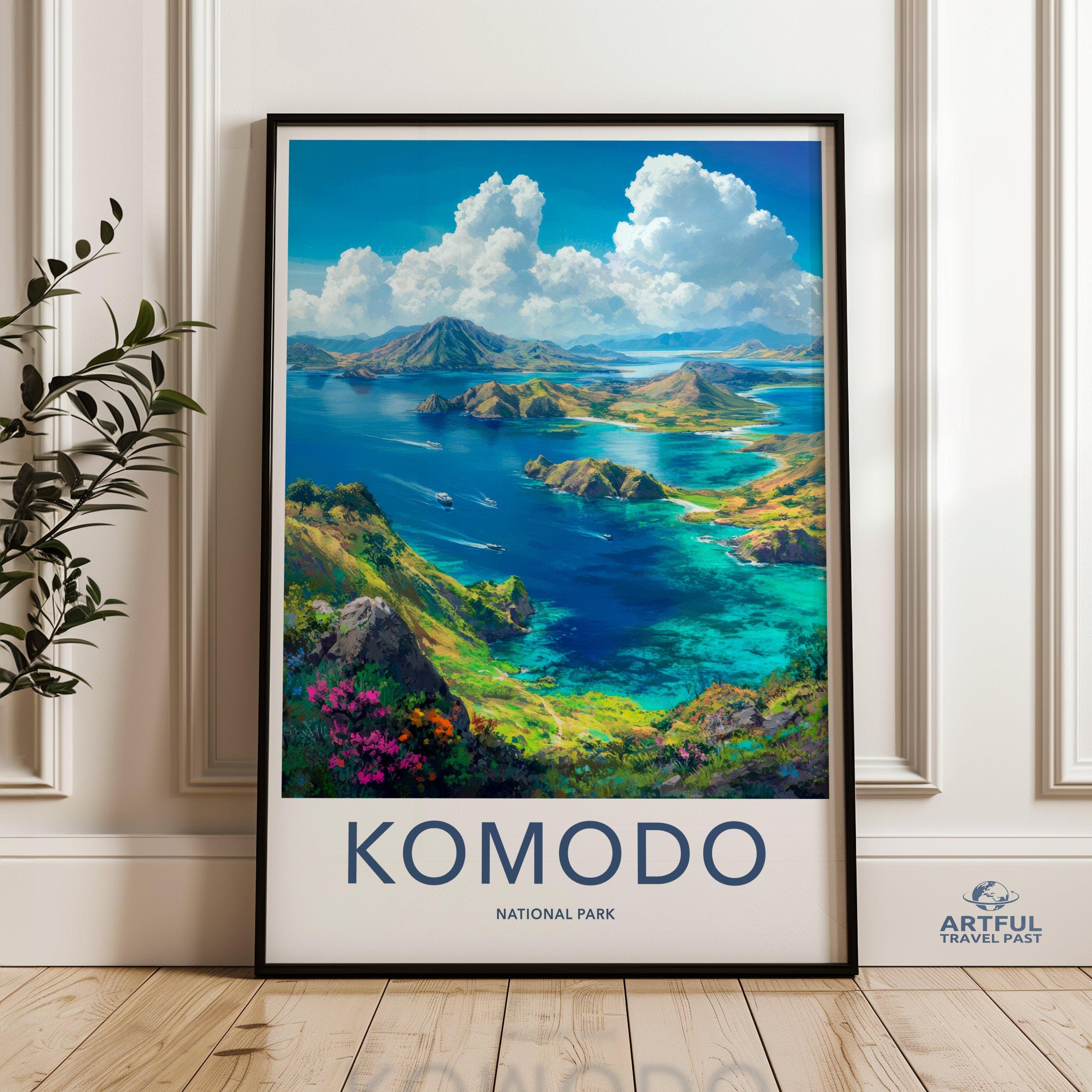 Komodo National Park Poster | Indonesia Wall Art