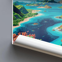 Komodo National Park Poster | Indonesia Wall Art