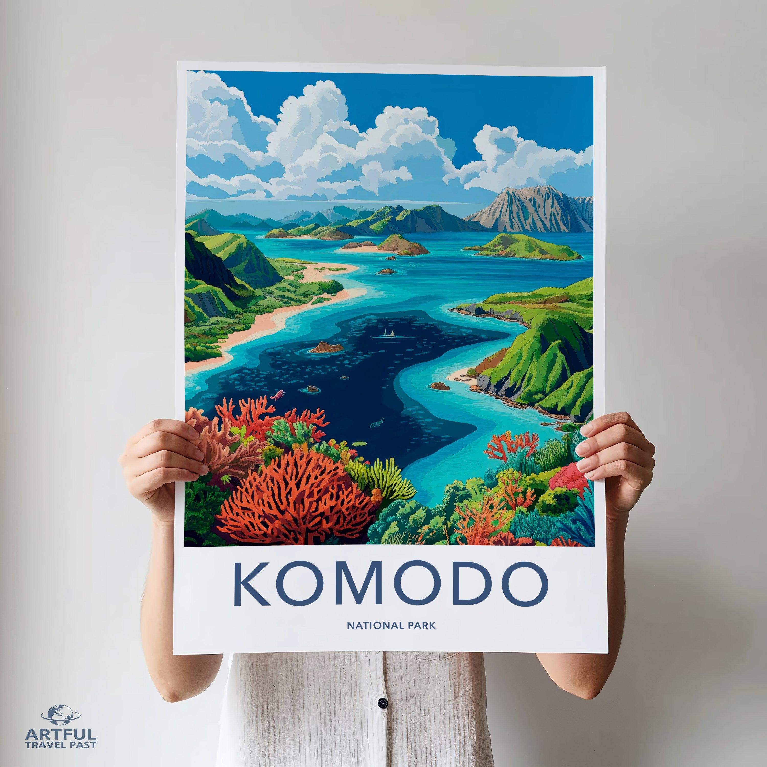 Komodo National Park Poster | Indonesia Wall Art