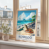 Komodo Poster - Indonesia Wall Art