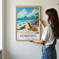 Komodo Poster - Indonesia Wall Art