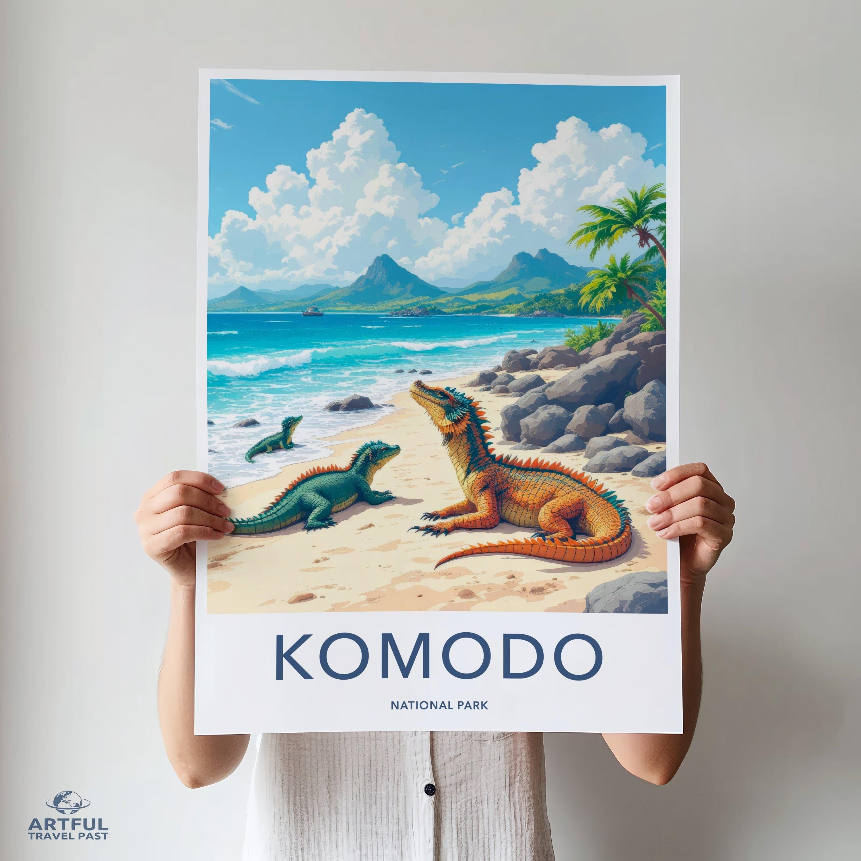 Komodo Poster - Indonesia Wall Art