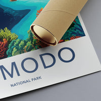 Komodo Poster - Indonesia Wall Art