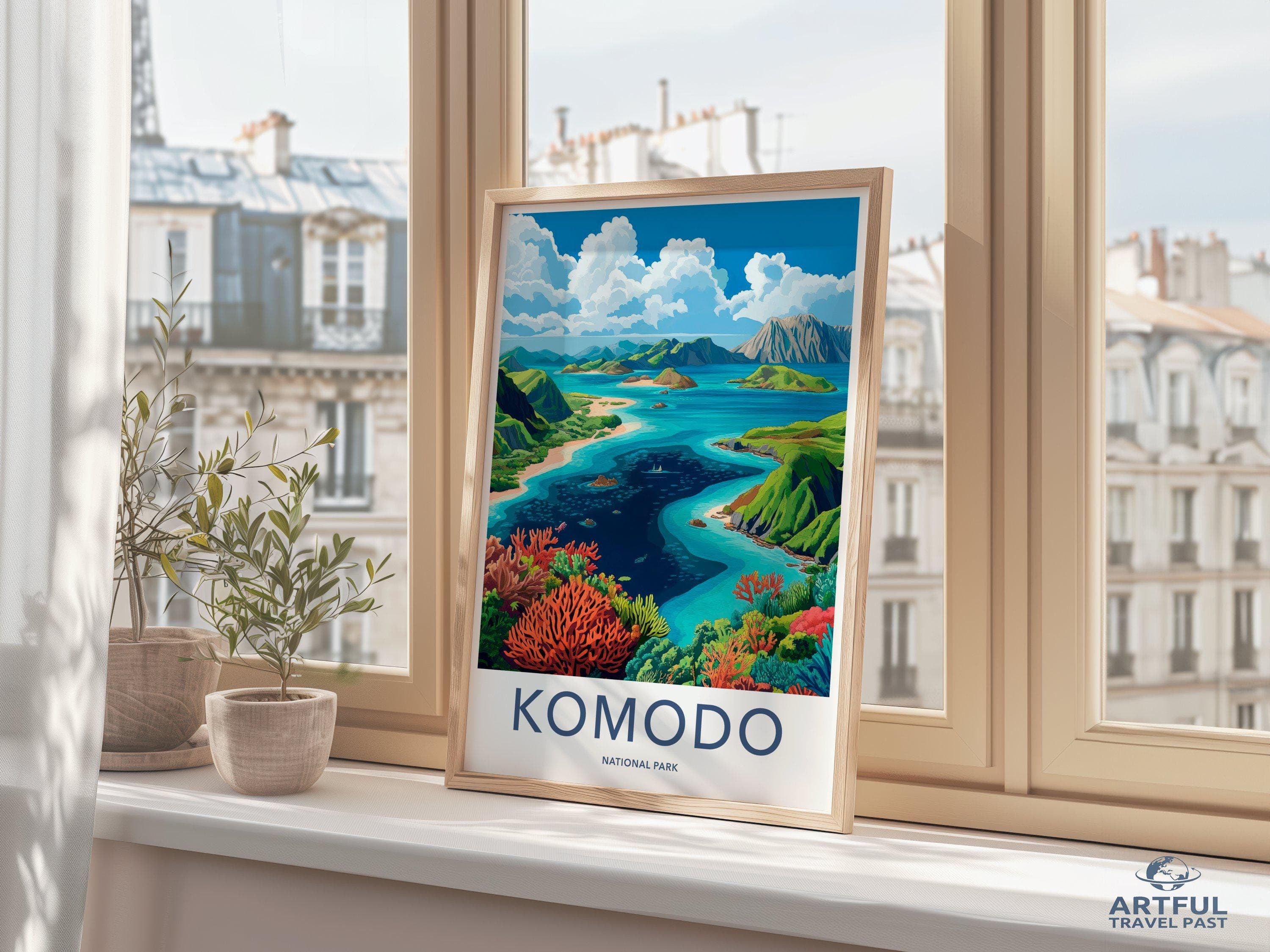 Komodo Poster - Indonesia Wall Art