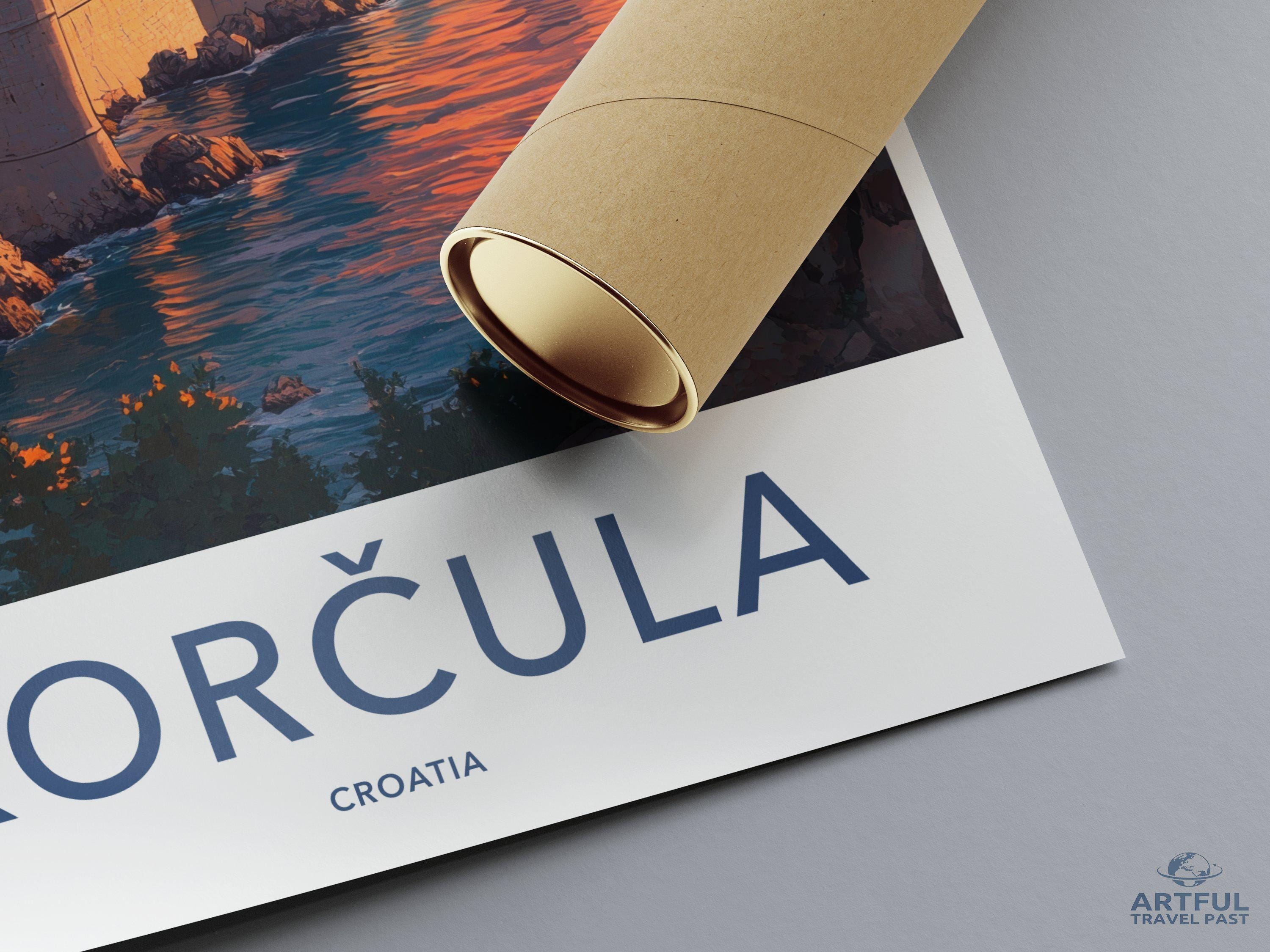 Korcula Poster | Croatia Wall Art | Europe Decor