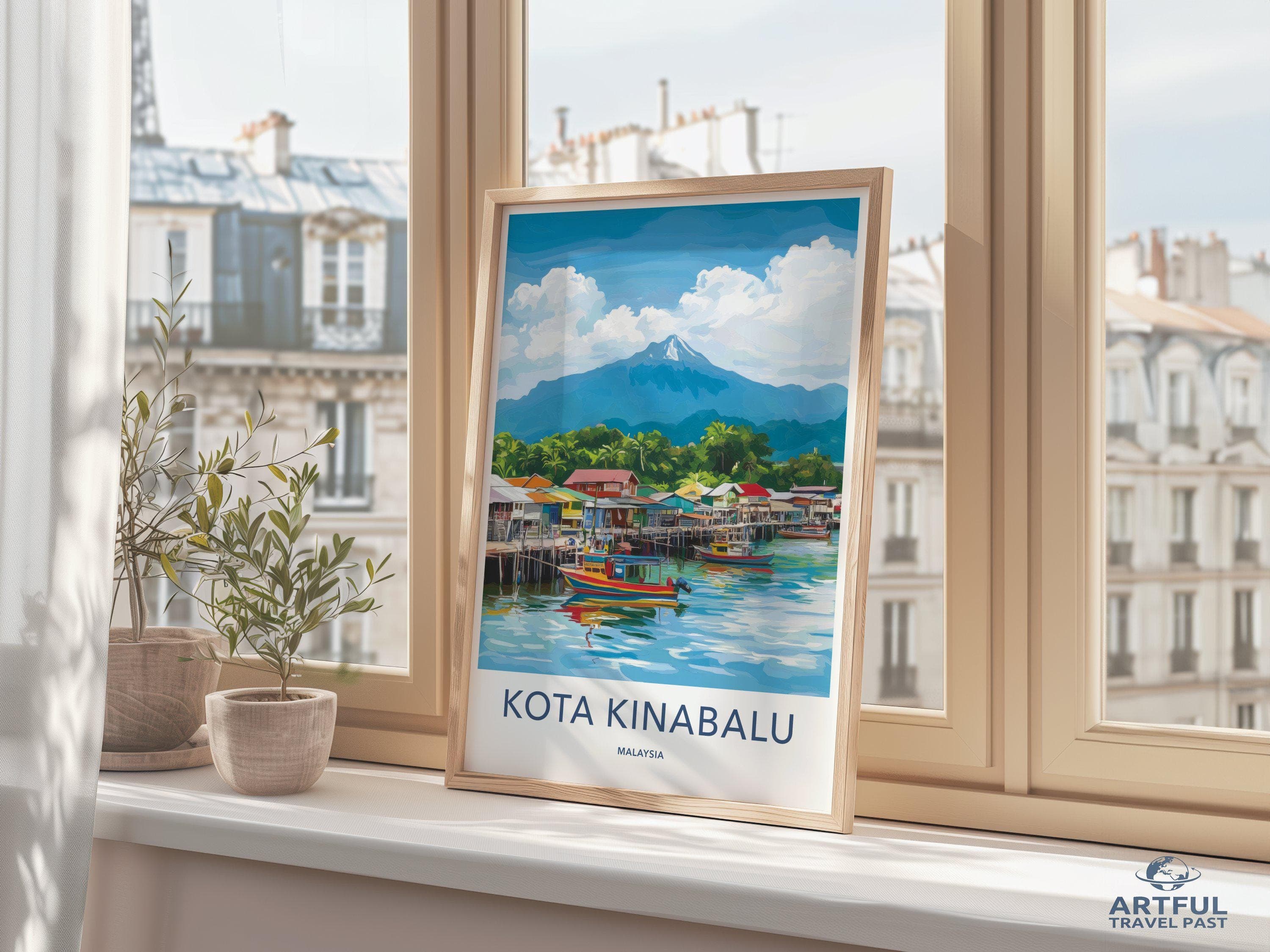 Kota Kinabalu Poster - Malaysia Wall Art