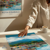 Kota Kinabalu Poster - Malaysia Wall Art