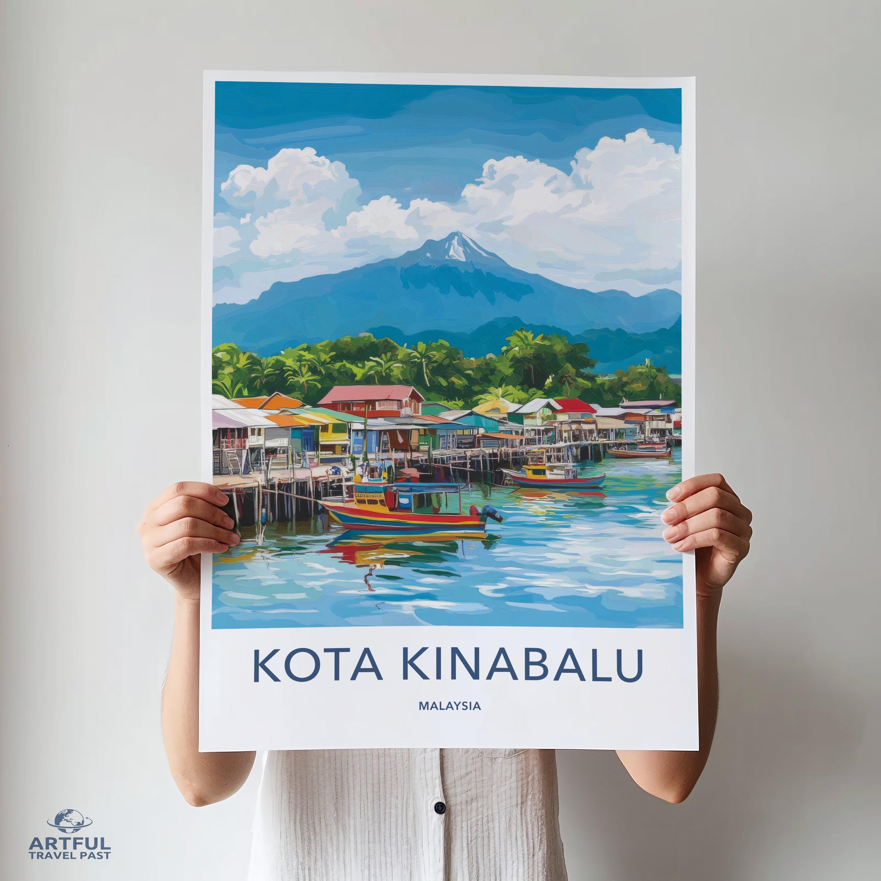 Kota Kinabalu Poster - Malaysia Wall Art