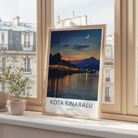 Kota Kinabalu Poster | Malaysia Wall Art | Asia Decor